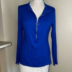 EUC XL Venus half zip royal blue long sleeve shirt.